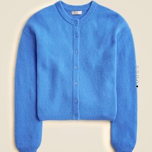 JCREW SUPER SOFT BUBBLE HEM CARDIGAN BLUE